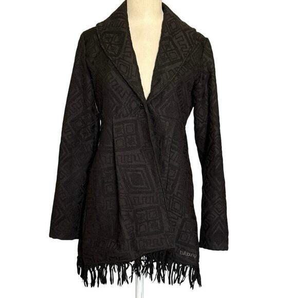 Billabong Jackets & Blazers - Billabong Black Coat with Fringe Womens Size  S
